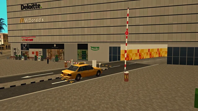 כניסה 3: זרוע המחסום עולה למונית