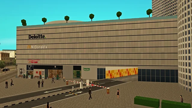 כניסה 3 עם אנשים על המדרכה
