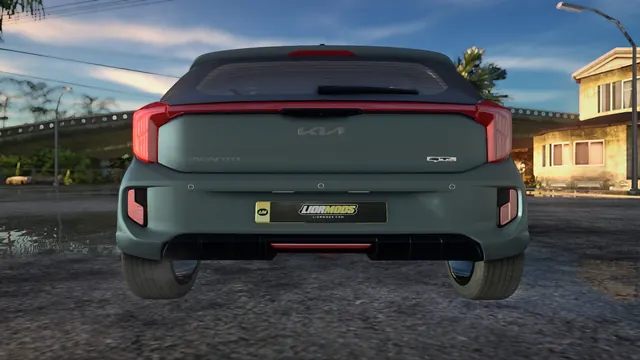 Straight rear view: Picanto and GT-Line badges